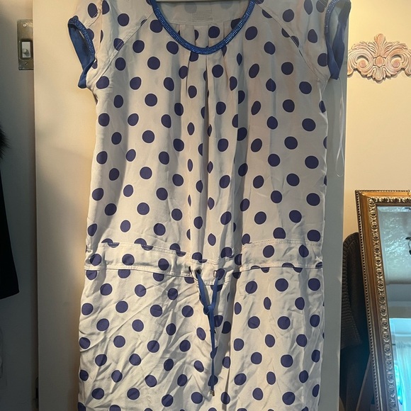 VDP Polka Dot dress with Blue Accents - Picture 3 of 6